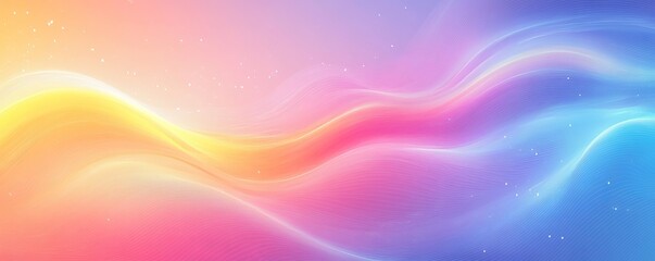 Poster - Rainbow Wave Background, Generative AI