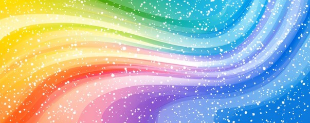 Poster - Rainbow Wave Background, Generative AI