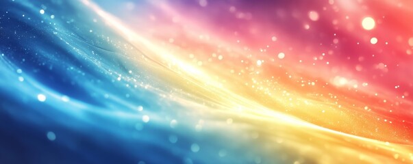 Poster - Rainbow Wave Background, Generative AI