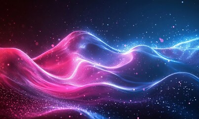 Poster - holographic neon fluid background, generative ai
