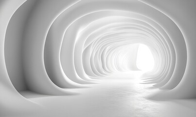Poster - 3D Light White Background, Generative AI