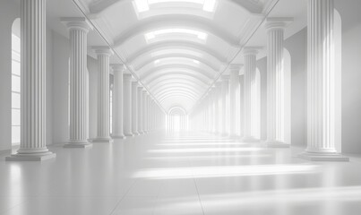 Poster - 3d Light White Background, Generative AI