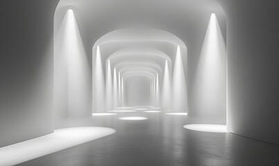 Poster - 3d Light White Background, Generative AI