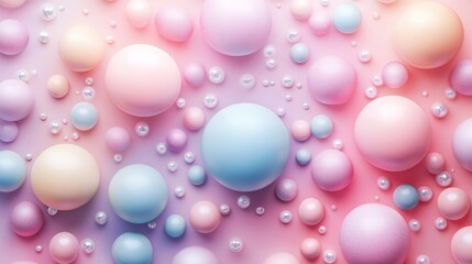 Poster - 3D Pastel Colors Background, Generative AI