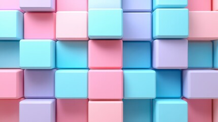 Poster - 3D Pastel Colors Background, Generative AI