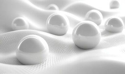 Poster - Abstract 3D White Background, Generative AI