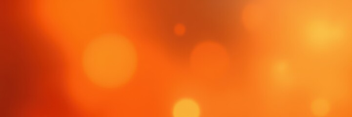 Canvas Print - Bright and vibrant blurred orange background with soft glowing circles in warm hues