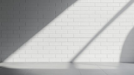 Poster - Dynamic light play on minimalist white wall modern interior photography indoor perspective aesthetic design concept