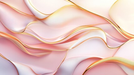 Poster - Fluid motion abstract art digital design soft colors modern aesthetic close-up view visual harmony for design inspiration