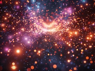 Wall Mural - sparkling lights and shimmering dust. ai.