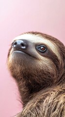 Wall Mural - A sloth looking up. AI.