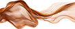 © NKL - Abstract flowing chocolate texture overlay, silk fabric toss transparent png in rich chocolate brown color of the year 2025 mocha mousse