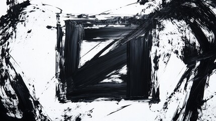 Poster - Dynamic abstract art composition studio digital artwork monochrome environment close-up view creative expression for artists
