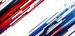 © SKIMP Art - Red, white, and blue background with diagonal lines for the Abstract concept on a white background design template with copy space Generative AI