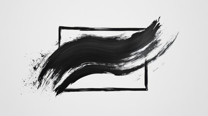 Poster - Dynamic brush stroke artwork minimalist studio digital art creative environment abstract perspective artistic expression