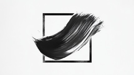 Poster - Dynamic brush stroke artwork abstract environment graphic design minimalist setting creative expression for visual impact