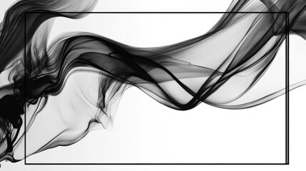 Poster - Dynamic black smoke flow abstract art minimalist design digital format close-up view fluid motion concept for visual appeal