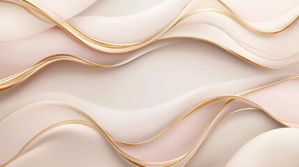 Poster - Elegant abstract background waves digital art soft colors contemporary style high- visuals modern design concept