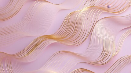 Poster - Elegant flowing patterns abstract art digital design soft pink background close-up view visual harmony for seo impact