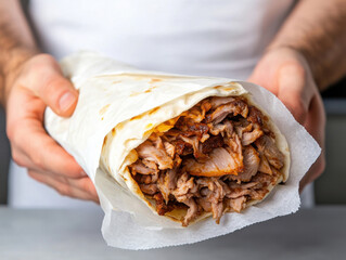 Wall Mural - doner kebab wrapped in paper