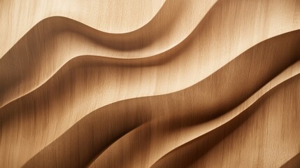 Poster - Dynamic waves of wood grain texture artistic presentation natural environment close-up view abstract concept for design inspiration