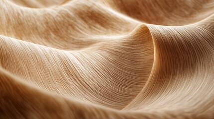 Poster - Textile artistry in nature close-up of luxurious fabric soft textile texture warm tones minimalist composition organic elegance