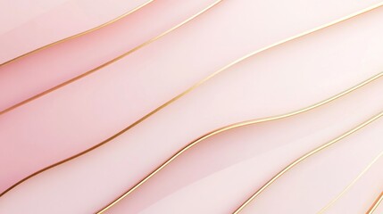 Poster - Elegant wave patterns abstract art digital design soft colors minimalist style for modern aesthetics