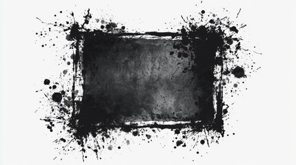 Poster - Abstract ink splash art digital canvas graphic design modern aesthetic high contrast creative expression