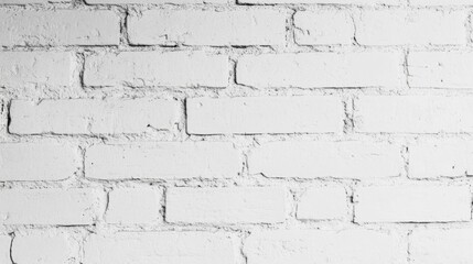 Poster - White brick wall texture urban setting photography indoor environment close-up view minimalist design for modern spaces