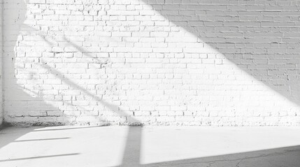 Poster - Dynamic shadows play across a minimalist white wall indoor space artistic photography bright environment contemporary perspective
