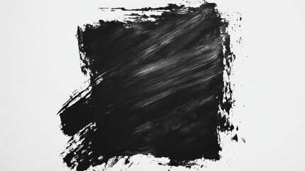 Poster - dynamic black brushstroke artwork abstract design digital art monochrome palette creative expression