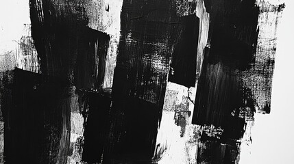 Poster - Dynamic black and white abstract art studio digital artwork contemporary close-up visual expressionism