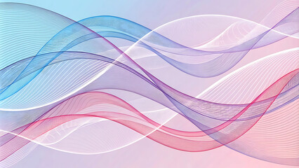Fototapete - Abstract zig-zag Gradient hues Background with Delicate Waves Layered paper cut shapes visual style