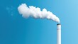 © Edo - Smoke billowing from a tall industrial chimney against a blue sky.