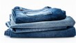 © Azeem Creatives - stack of blue jeans isolated