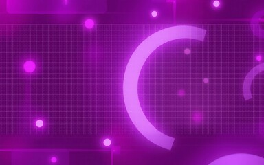 Poster - Abstract purple geometric design glowing circles technology pattern background shapes grid