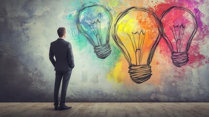 Poster - Visualize an executive making a high-stakes business pitch to potential clients.
