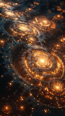 Wall Mural - Exploring the beauty of distant galaxies with glowing spirals