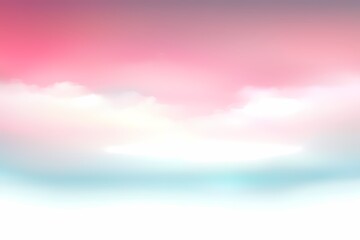 Wall Mural - soft gradient sky with pink and blue hues in gentle clouds