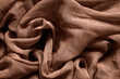 © Laima Gri - Brown mocha mousse color cotton fabric background. Color of the year 2025.