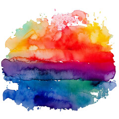Wall Mural - Watercolor stripe. On a transparent background Art design Texture