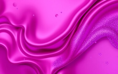 Poster - Elegant pink silk fabric waves shiny glitter abstract background texture