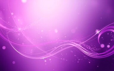 Poster - Elegant shiny purple abstract background bright glowing waves sparkle lines