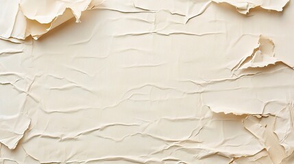 Poster - Light Beige Textured Recycled Paper with Crumpled Appearance