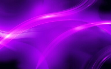 Aufkleber - Vibrant magenta curves glow a dark purple abstract background light lines