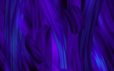 Poster - Vibrant purple blue abstract background dark flowing waves smooth curves textured