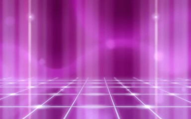 Poster - Vibrant purple glowing grid abstract design.  Glowing lights illuminate a rich textured pattern.
