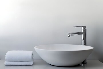 Wall Mural - modern bathroom sink and faucet