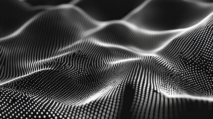 Poster - Abstract dot point connect with gradient line and aesthetic Intricate wave line design , internationalization social network or business big data connection technology concept .