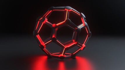 Poster - Illuminated Geometric Sphere Abstract Design